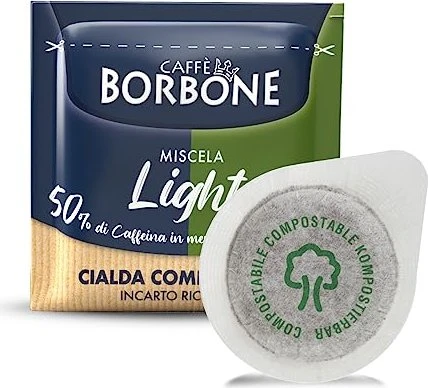 Caffè Borbone ESE Pads Light 50% Blau & 50% DEK Kaffeepads, 50 Stück