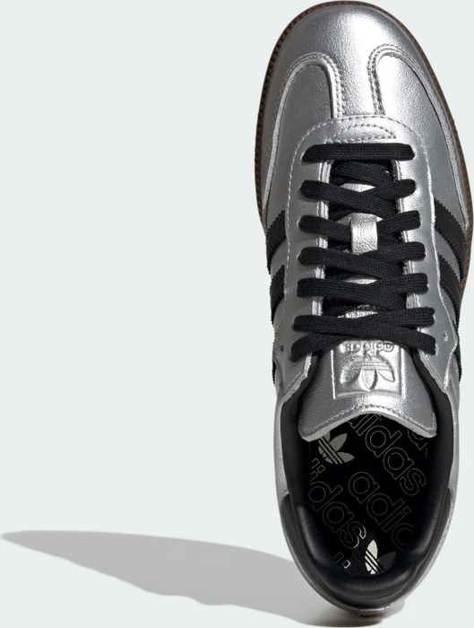 adidas Samba OG silver metallic/core black/gum (Damen)