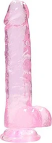 Shots Toys RealRock Crystal Clear Dildo 8"