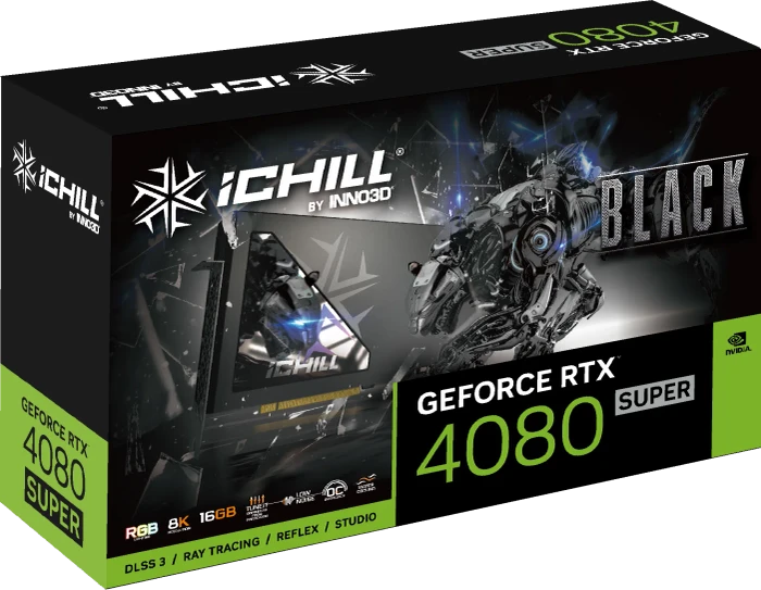 INNO3D GeForce RTX 4080 SUPER iCHILL Black, 16GB GDDR6X, HDMI, 3x DP