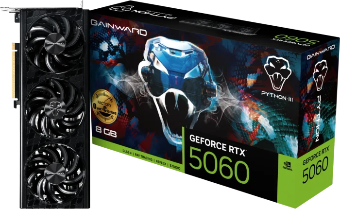 Gainward GeForce RTX 5060 Python III OC, 8GB GDDR7, HDMI, 3x DP