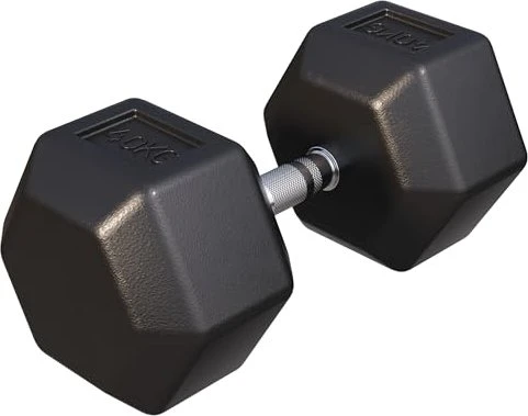 Gorilla Sports Hexagon Gummi Kurzhantel 40kg