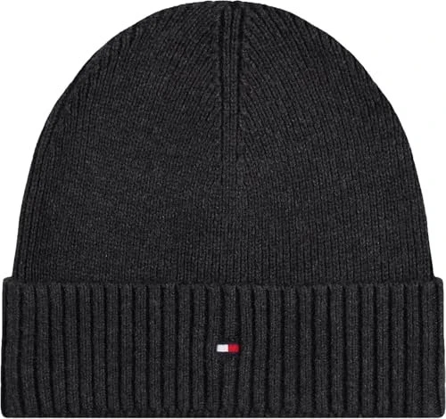 Tommy Hilfiger Flag Kaschmir Beanie charcoal grey