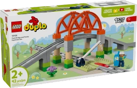 LEGO DUPLO - Eisenbahnbrücke und Schienen - Erweiterungsset