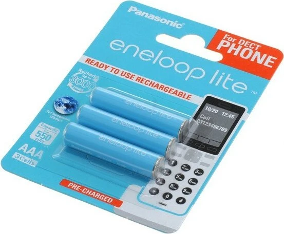 Panasonic eneloop lite (Gen 2) Akkupack 1x3 Micro AAA NiMH 550mAh, 3er-Pack