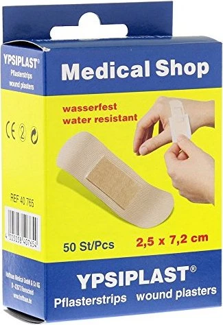 Holthaus Medical Ypsiplast Pflasterstrips wasserfest, 2.5 x 7.2cm, 50 Stück