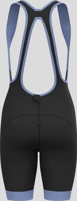 Odlo Zeroweight Tights Bib Fahrradhose kurz black/blue heron (Damen)