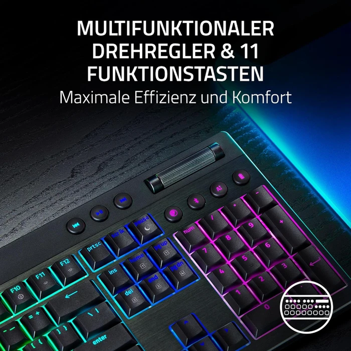 Razer BlackWidow V4 Low-Profile HyperSpeed, Razer Low-Profile ORANGE Tactile, USB/Bluetooth, UK