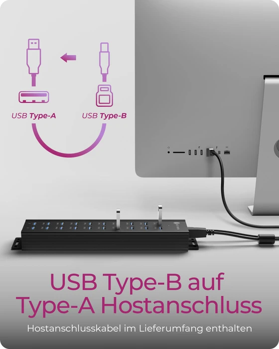 RaidSonic Icy Box IB-HUB1720-U3, USB-B 3.0 [Buchse]