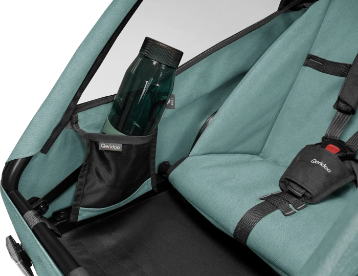 Qeridoo QUPA 2 Plus Fahrradanhänger mineral blue (Modell 2024)
