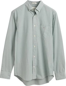 Gant Regular Fit Classic Banker Stripe Popeline Hemd langarm forest green (Herren)