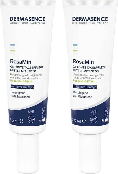 Dermasence RosaMin getönte Tagespflege mittel LSF50, 60ml (2x 30ml)