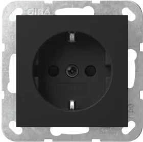Gira System 55 SCHUKO-Steckdose, schwarz matt