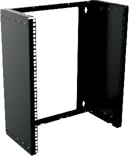 Lanview by Logon 19" Open Frame Rack 13HE, Wandmontage, tiefenverstellbar, schwarz, 430mm tief