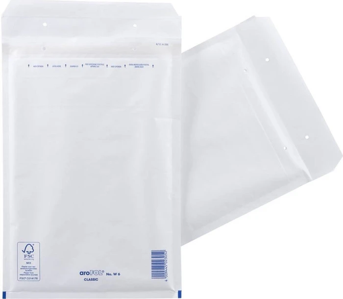 VP Group aroFOL Classic Standard Luftpolstertasche weiß, 350x240x50mm, 100er-Pack