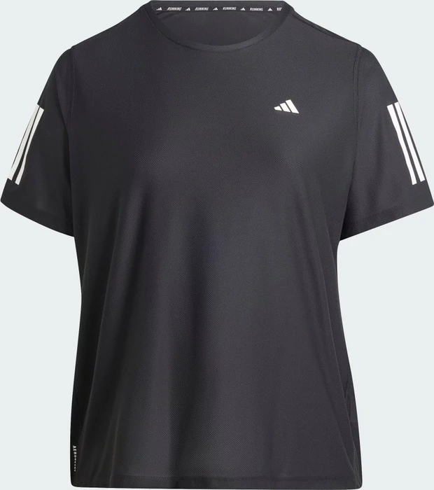adidas Own The Run große Größen Laufshirt kurzarm schwarz (Damen)