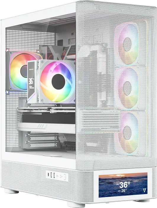 Modecom Volcano AQ500 ARGB White, Glasfenster
