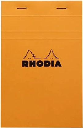 Rhodia Basics Notizblock N°14, 110x170mm, kariert, orange, 80 Blatt