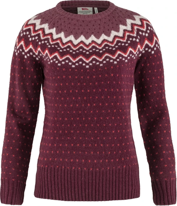 Fjällräven Övik Strickpullover dark garnet (Damen)