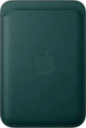 Apple iPhone Feingewebe Wallet mit MagSafe dunkelgrün