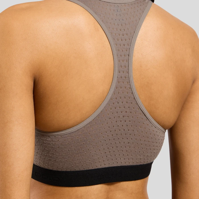 Odlo Ascent Performance Wool Medium Sport-BH cinder/black (Damen)