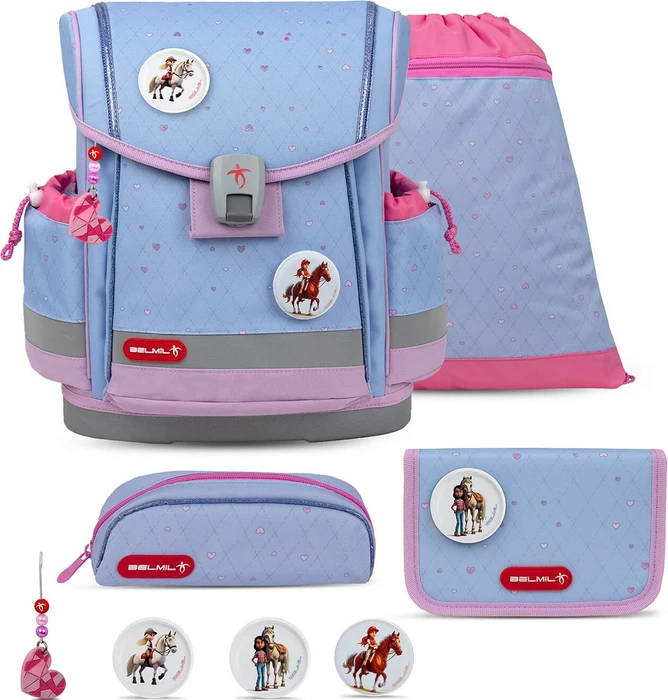 Belmil Classy Plus Lavander Schultaschen-Set, 4-tlg.