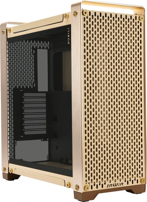 In Win Dubili Champagne Gold, vormontiert, gold, Glasfenster