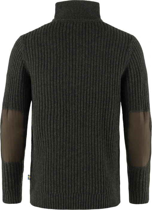 Fjällräven Övik Half Zip Strickpullover dark olive (Herren)
