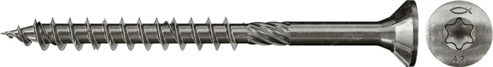 fischer PowerFast FPF-ST A2P 100 T20 Spanplattenschraube, 4.5x60mm, 100 Stück