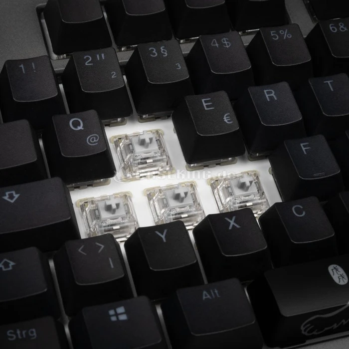 Ducky Shine 7 PBT grau, LEDs RGB, MX SPEED RGB Silver, USB, DE