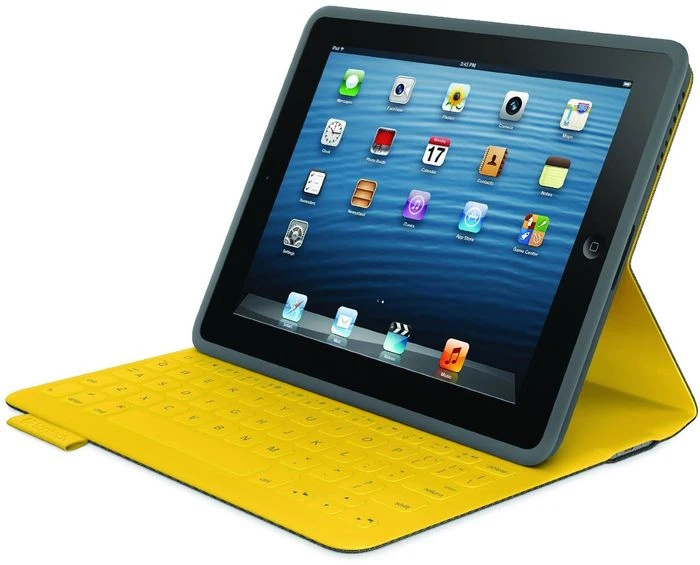 Logitech FabricSkin Keyboard Folio für iPad 2/iPad 3/iPad 4, gelb/grau, DE