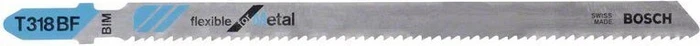 Bosch Professional T318BF BIM Flexible for Metal Stichsägeblatt, 132mm, 3 Stück