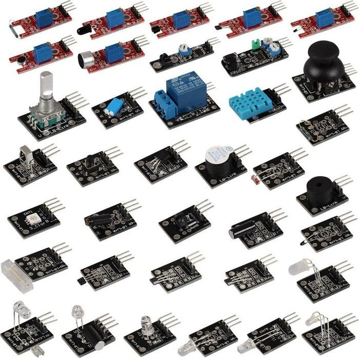 Sensor-/Aktor-Set "X36", mit Koffer und Breadboard (verschiedene Hersteller)