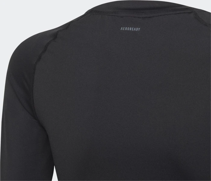adidas Aeroready Techfit Kompressionsshirt langarm schwarz/weiß (Junior)