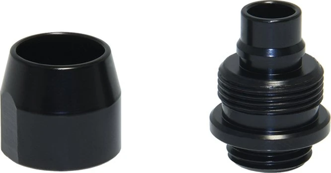 Alphacool HF Anschraubtülle TPV Metall G1/4" auf 12.7/7.6mm schwarz, 6er-Pack