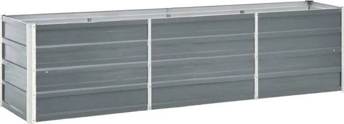 vidaXL Stahl Hochbeet 240x40cm grau