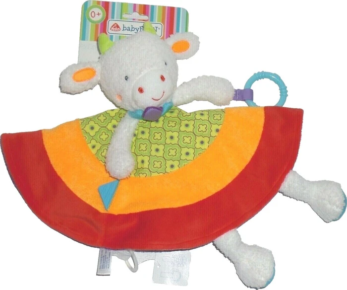 Fehn Schmusetuch Fluo Kiddos Kuh Deluxe 36cm