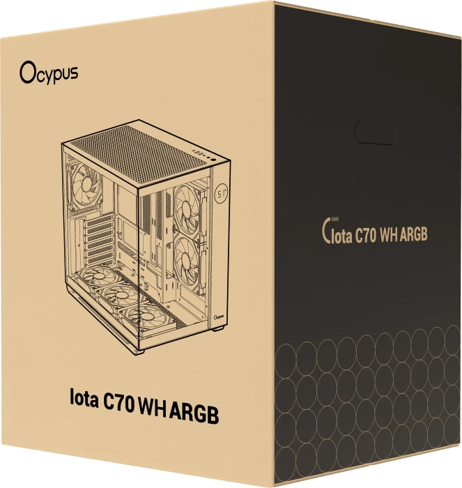 Ocypus Iota C70 ARGB, weiß, Glasfenster
