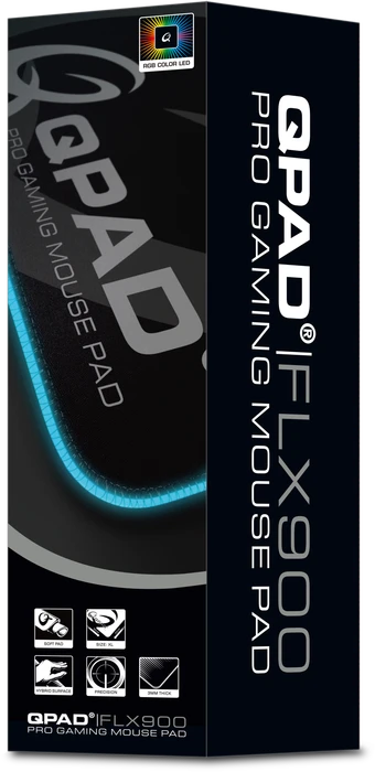 QPAD FLX900 Pro Gaming RGB Mousepad, Large Size, schwarz