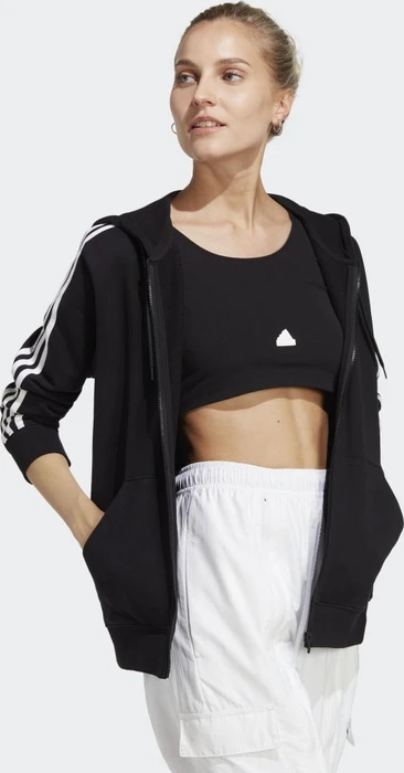 adidas Essentials 3-Streifen French Terry Regular Hoodie schwarz/weiß (Damen)