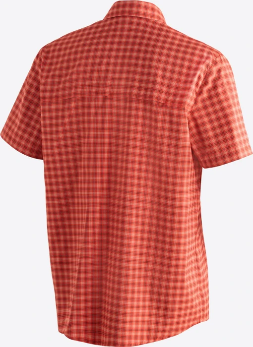 Maier Sports Mats Hemd kurzarm orange check (Herren)