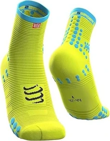 Compressport Pro Racing V3.0 Fahrradsocken neongelb/blau (Herren)