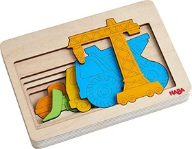 HABA Holzpuzzle Baustellenfahrzeuge