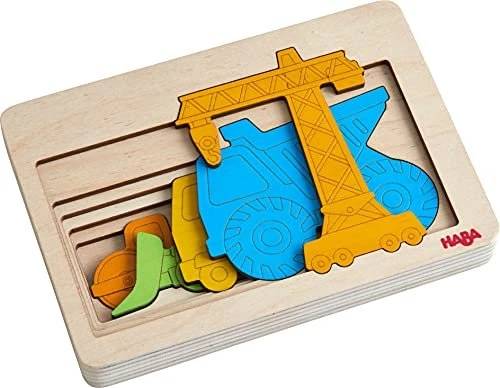 HABA Holzpuzzle Baustellenfahrzeuge