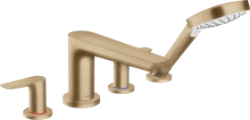 Hansgrohe Talis E 4-Loch Wannenrandmischer mit Außenelement brushed bronze