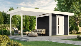 Weka 172 B 530x241cm Gartenhaus anthrazit