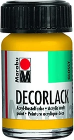 Marabu Decorlack Acryl Acrylfarbe, mittelgelb, 15ml