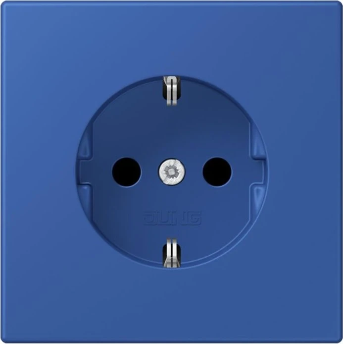 Jung SCHUKO-Steckdose, 16 A 250 V ~, Schraubklemmen, Duroplast lackiert, Serie LS, bleu outremer 59