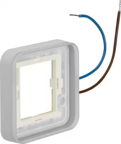 Berker W.1 Rahmen 1fach weiß beleuchtbar 230V für Gehäuse AP, lichtgrau