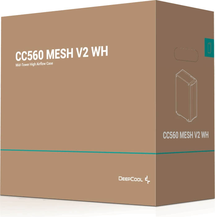 DeepCool CC560 Mesh [V2], weiß, Glasfenster
